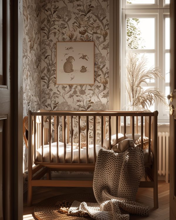 Créez un cocon avec du papier peint chambre bébé