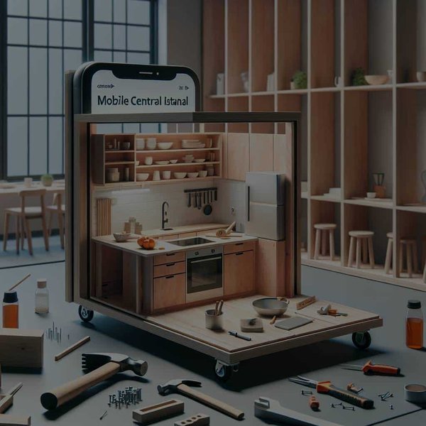 Comment fabriquer un îlot central mobile pour une petite cuisine ouverte ?