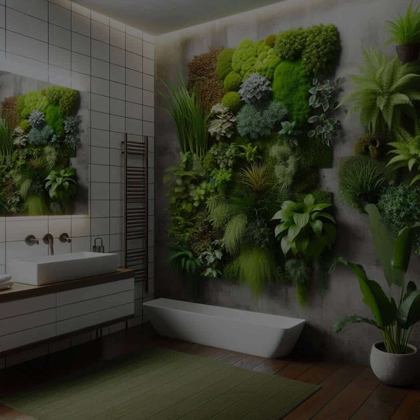 Quelles variétés de plantes pour un jardin vertical dans une salle de bain humide?